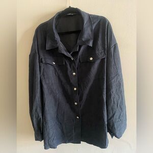 SHEIN Navy Blue Botton Down Size 4XL